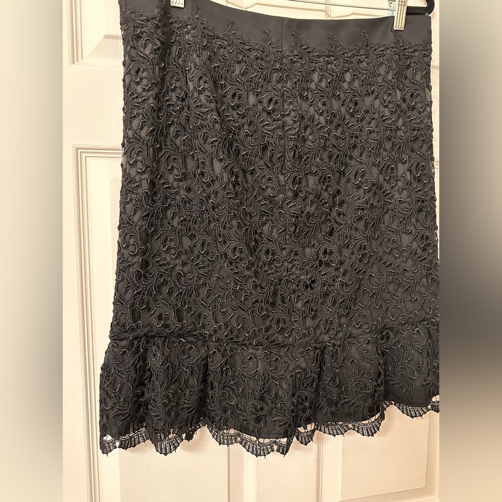 Black House White Market Black Lace Midi Pencil Skirt 16/XL